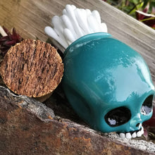Heady Skull Glass Jar (Aqua) by Chris Bruneau x Kind Selections Collaboration