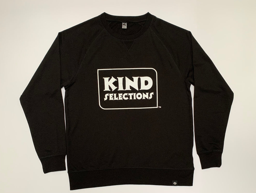 Men's Crew Fleece Sweatshirt Black - Kind Selections Classic Logo